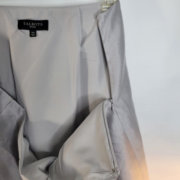 Talbots Petites Gray Silk/Cotton Skirt may have been hemmed Size 14P - Picture 8 of 8